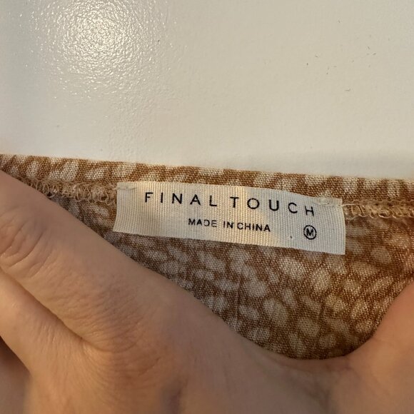 Orange/Tan Midi Dress - Picture 4 of 5